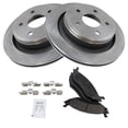 thumbnail image 3 of TRQ Rear Brake Pad & Rotor Kit Brake Pads Brake Rotor Ceramic Fits Select 2007-2009 Chrysler Aspen 2005-2009 Dodge Durango 2002-2010 Ram 1500 2011-2018 Ram 1500 2019-2023 1500 Classic, 3 of 5