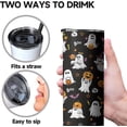 thumbnail image 6 of Halloween Tumbler with Lid and Straw Ghost Boo Witch Ghost Pumpkin Coffee Travel Mug Cup,Witch Goth Decor Halloween Gifts For Women, 6 of 6
