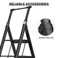 thumbnail image 5 of Tenozek 4 Step Ladder, Retractable Handgrip Folding Step Stool with Anti-Slip Wide Pedal, Aluminum Step Ladders 4 Steps, 300lbs Safety Household Ladder, 5 of 9