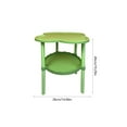 thumbnail image 2 of YFTDEF Small Coffee Table, Movable Bedside Table, Plastic Side Table, Double Layer Storage, 19.29x14.96 Inch, Flexible for Living Room and Bedroom Storage, Green, 2 of 6