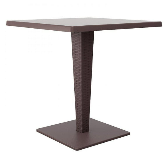 Compamia Riva Werzalit Top Square Dining Table Brown 27.5 inch