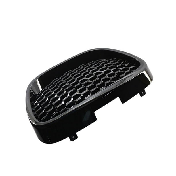 Parrilla deportiva de malla negra sin emblema de nido de abeja para Seat Leon MK2 1P1 06-09 Negro brillante