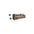 thumbnail image 2 of Meridian Furniture Destin Taupe Velvet Sofa, 2 of 18