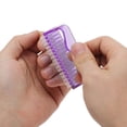 thumbnail image 2 of Unique Bargains 5 Pcs Durable Transparent Nail Cleaning Brush for Cleaning Fingernails Large Purple, 2 of 7