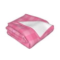 thumbnail image 5 of Pink Hearts Love Checkered Throw Blanket, Super Soft Anti-Pilling Flannel Bed Blankets, 60"x50", 5 of 8