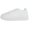 thumbnail image 2 of Top Moda Shoes Women Fashion Sneakers Two Tone Lace Up Sporty Design MONTANA-3 All White 8, 2 of 5