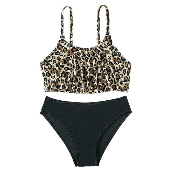 GYRATEDREAM Girls Swimsuits Beach Swimwear Print Bikini Bathing Suit 2 Piece Swimsuits for 7-8 Years