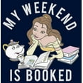 thumbnail image 2 of Men's Beauty and the Beast Belle My Weekend Is Booked Sweatshirt Navy Blue X Large, 2 of 4