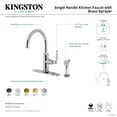thumbnail image 7 of Kingston Brass KS2433KL Whitaker Single-Handle Kitchen Faucet with Brass Side Sprayer, Antique Brass, 7 of 7