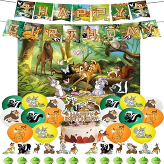 JOYMEMO Hunting & Fishing Birthday Party Decorations Kit - Backdrop, Banner, Balloons, Cake Topper For Boys Camping Theme Party