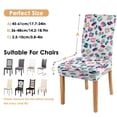 thumbnail image 6 of Leopard Print Dining Chair Covers Set of 4 Trendy Animal Pattern Washable Polyester Stretch Slipcovers Removable Seat Protector for Classic Home Decor, 6 of 7