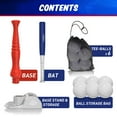 JoyStone Kids Baseball Tee Games 6 BallsAdjustable T Height Fun