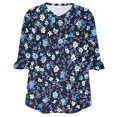thumbnail image 6 of LiMoi Womens T Shirts Cotton Loose Fit Three Quarter Length Sleeve Tops for Women Plus Size T Shirts Women Womens T Shirts Graphic Plus Size my order, 6 of 6