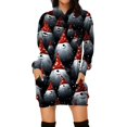 thumbnail image 2 of Women's Winter Dresses Fashion Women Christmas Prints Letter Print Hooded Pockets Sweatshirt Dress, Fall and Winter Comfortable Dress with Festive Design,Red,M, 2 of 6