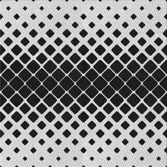 Ahgly Company Indoor Square Patterned Charcoal Black Novelty Area Rugs, 5' Square