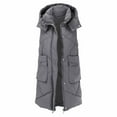 thumbnail image 6 of Sanbonepd Womens Jacket Long Coat Winter Warm Plain Sleeveless Quilted Jacket Puffer Vest, 6 of 9
