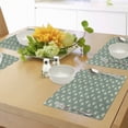 thumbnail image 4 of Ambesonne Green Place Mats Set of 4, Greek Love Cupid, Standard Size, Jade Green Purple Cream, 4 of 6