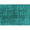 thumbnail image 1 of Ahgly Company Machine Washable Indoor Rectangle Oriental Turquoise Blue Industrial Area Rugs, 4' x 6', 1 of 4