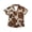 Brown Cow Print, variant on Garronmavis Deer Camo Hunting Button Down Shirt Short Sleeve Hawaiian Shirts for Boys Girls 7-8 Lightweight Breathable Summer Clothes Daily School Play Button Down Shirts