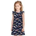 thumbnail image 1 of Balery Sardine Camisón de princesa para niñas, pijama de algodón con mangas abullonadas, suave y bonito.-XX-Large, 1 of 6
