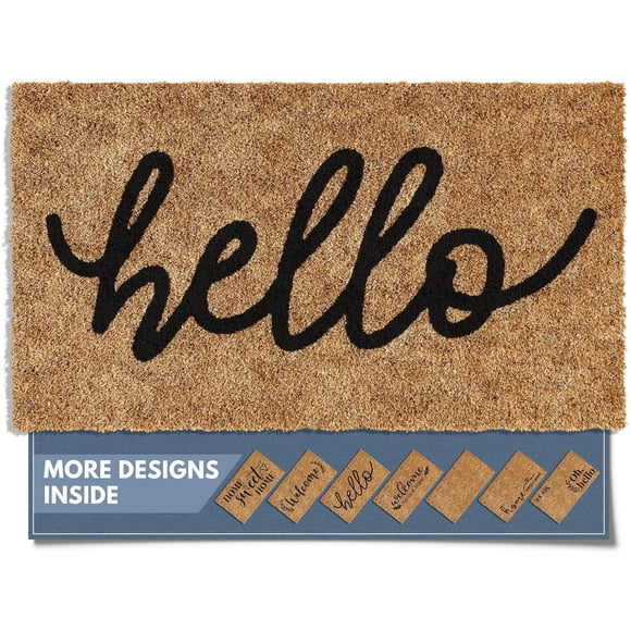 Felpudo Barnyard Designs Hello para exterior 76 x 43 cm
