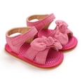 thumbnail image 2 of Diconna Baby Girls Summer Bow Sandals, Soft Sole Non-Slip  Flats Pre-Walkers, 2 of 5