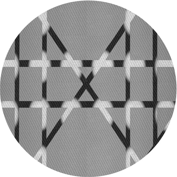 Ahgly Company Machine Washable Indoor Round Transitional Ash Gray Area Rugs, 3' Round