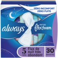 thumbnail image 2 of Always Infinity with FlexFoam Pads, Size 5, Extra Heavy Overnight, with Wings, Unscented30 count, 2 of 21