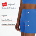 thumbnail image 4 of Hanes Women's Originals Supersoft Crop Top & Boxer Shorts Set, Comfywear Loungewear Set, 4 of 5