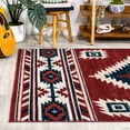 thumbnail image 3 of JONATHAN Y SOUTH WESTERN 5 x 8 Area Rug, Serape Medallion Southwestern - Red/Navy/Cream, SWC100A-5, 3 of 10