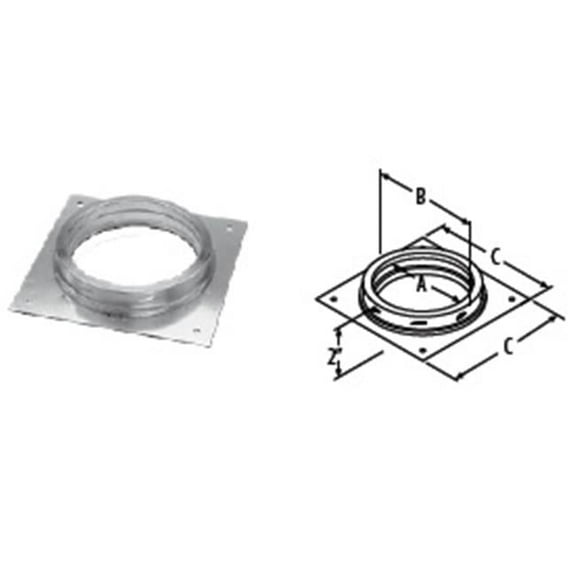 M & G Duravent 8DT-AP 8 Inch  Duratech Anchor Plate