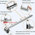 thumbnail image 3 of Clothes Hanger Rack Swing Arm, Folding Clothes Hanger Wall Mounted Space Saving Drying Rack, Stainless Steel 304 Laundry Room Valet Hook Holder, Foldable Hanging Hook Rod (Silver), 3 of 7