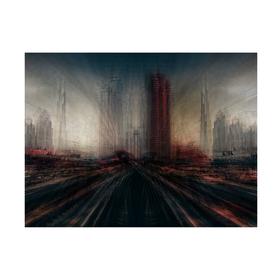 Canvas Wall Art - Carmine Chiriaco 'Dubai Station' Wall Art for Living Room, Bedroom, or Office Décor by Trademark Fine Art - 19 x 14 Inches