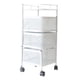 thumbnail image 1 of Estante de cocina giratorio Multiusos Organizador de Estantes Carro con ruedas Carro de almacenamiento para lavadero Cocina Garaje 3 niveles y blanco, 1 of 9