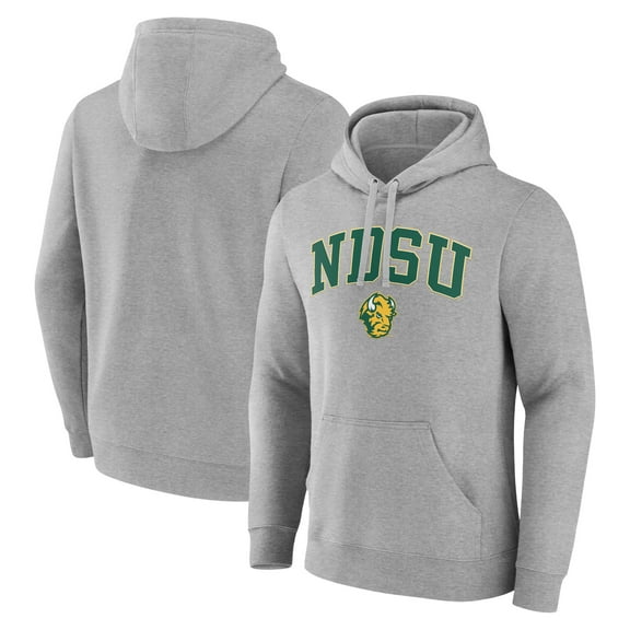 Men's Gray NDSU Bison Campus Pullover Hoodie