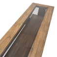 thumbnail image 4 of Michael Amini Del Mar Sound Wood & Glass Console Table in Boardwalk Brown, 4 of 7