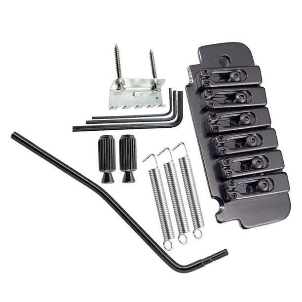 Puente de Tremolo de sillín de rodillo Yuyangstore Negro para Guitarra Eléctrica