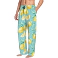 thumbnail image 2 of Daiia Yellow Lemon Men's Sleep Pant with Pockets and Drawstring,Pajama Pants-Small, 2 of 9