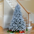 thumbnail image 2 of National Tree Company 75" ft Snowy Hamilton Spruce Christmas Tree, Prelit, Cool White LED Lights, 2 of 3
