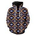 thumbnail image 1 of Sudadera con capucha y cremallera para hombre, estilo étnico exótico retro, con estampado 3D, divertida, unisex, informal, de gran tamaño, 1 of 6