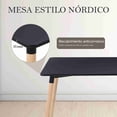 thumbnail image 4 of Mesa Rectangular Comedor Minimalista Estilo Nordico Moderna negro 6.49 pulg Pido Todo SO-MM1-01, 4 of 6
