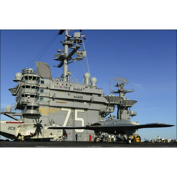 24"x36" Gallery Poster, X-47B Unmanned Combat Air System USS Harry S. Truman (CVN 75) p2