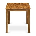 thumbnail image 3 of East West Furniture Wooden Dining Table - Natural Rectangular Table Top Surface and Asian Wood Dinner Table 4 Legs - Natural Finish, 3 of 4