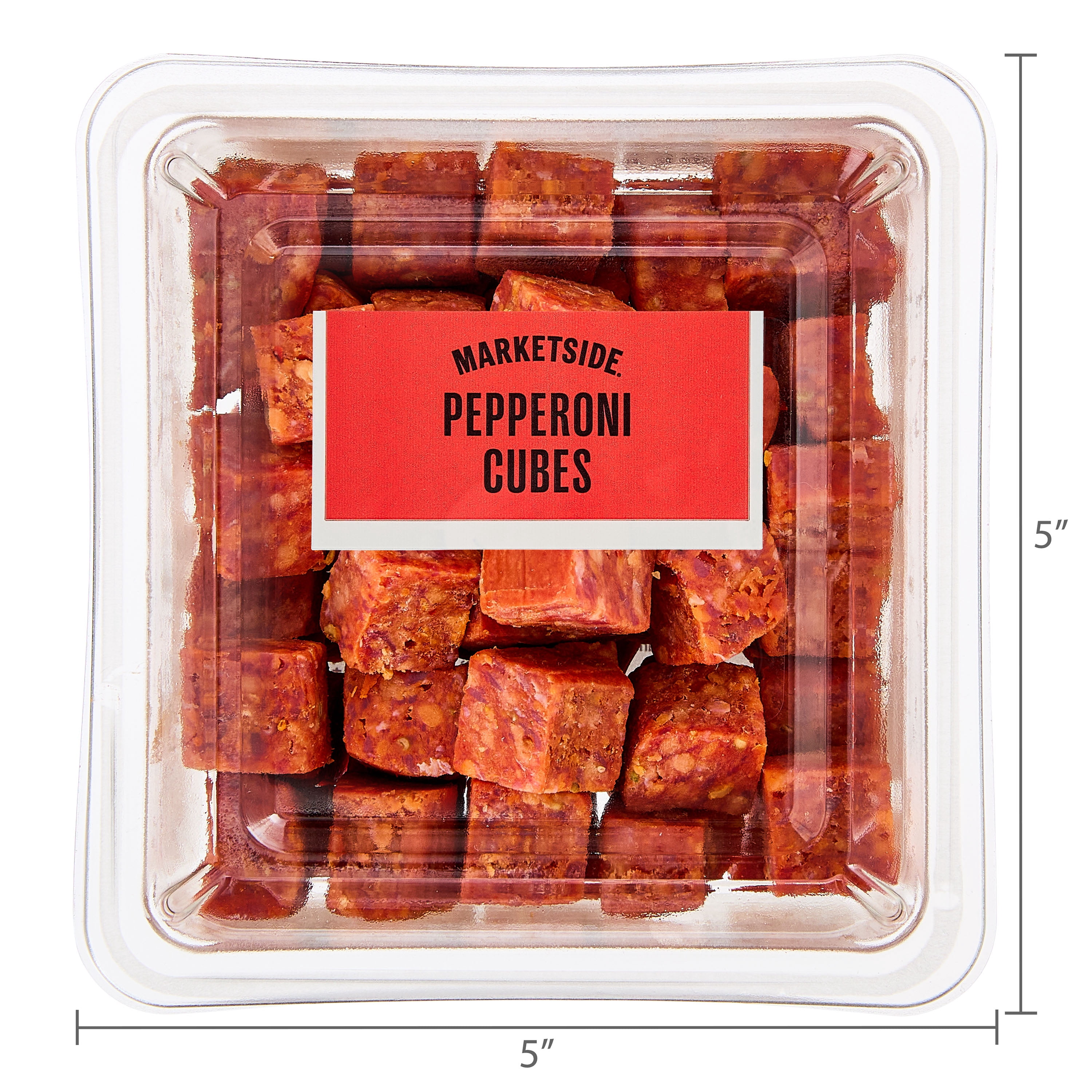 Marketside Cubed Pepperoni, 6 oz, Plastic Cup and Lid, Refrigerated