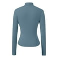 thumbnail image 6 of Long Sleeve Shirts for Women Dressy Womens Long Sleeve Turtleneck Crop Tops Basic Slim Fitted Going Out T Shirts Winter Clothes Z0B-Navy, XXL, 6 of 6