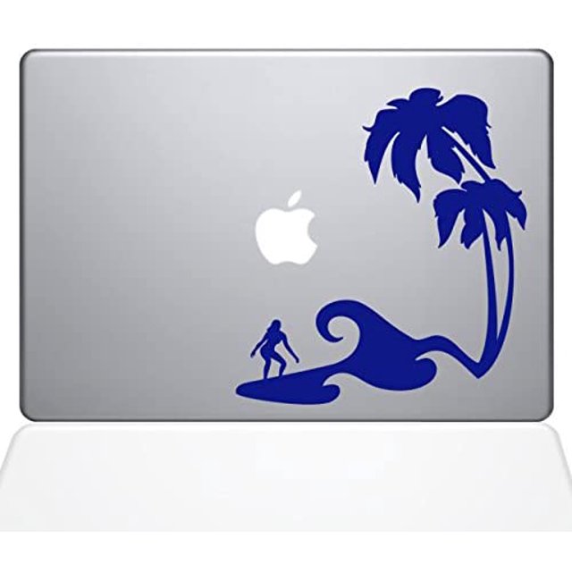 The Decal Guru Surfer Paradise Decal Vinyl Sticker, 13" MacBook Pro (2016 & Newer Models), Dark Blue (1450-MAC-13X-DB)