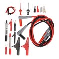 thumbnail image 1 of Kit De Cables De Prueba De Multímetro 1000V 10A Rojo Negro Reemplazable Con Conectores De Banana De 4 Mm Y Pinzas De Cocodrilo Y Ganchos De Prueba Y Sondas De Prueba Para Placa De Circuito De Medidor seitruly TO004985-00, 1 of 7