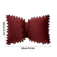 thumbnail image 3 of RXIRUCGD Solid Color Velvet Ball Pillowcase Bow Pillowcase Sweet Pillowcase Sofa Cushion Cover Two Purpose Mother's Day Gift, 3 of 6