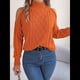 thumbnail image 4 of Suéteres de Mujer con Hombros Descubiertos, Otoño-Invierno 2025, Larga, Suave, Grueso, de Punto , Tops de Jersey. Color Naranja S, 4 of 10
