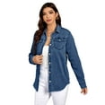 thumbnail image 5 of Women's Comfort Stretch Denim Button-Up Shirt-XXL, 5 of 6